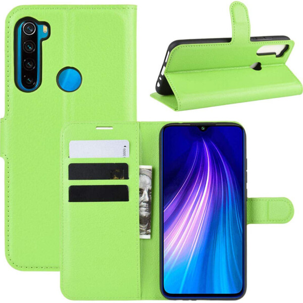 

Чехол-книжка Litchie Wallet для Xiaomi Redmi Note 8 Green