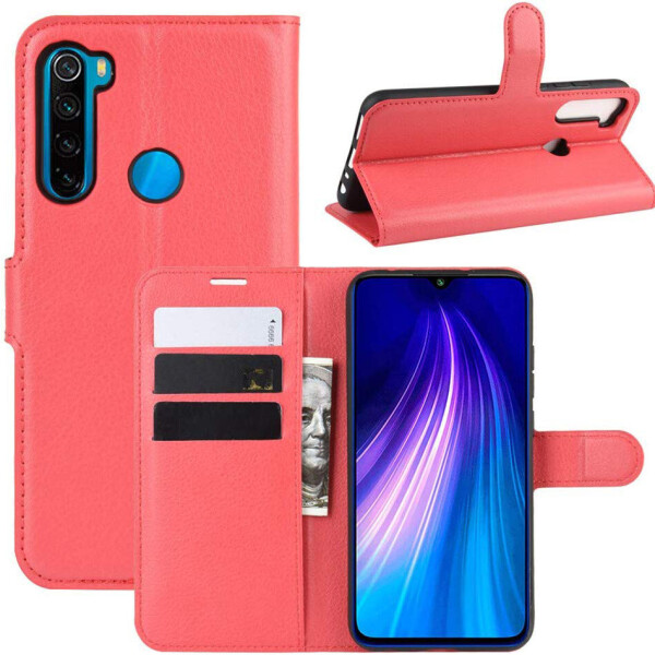 

Чехол-книжка Litchie Wallet для Xiaomi Redmi Note 8 Red