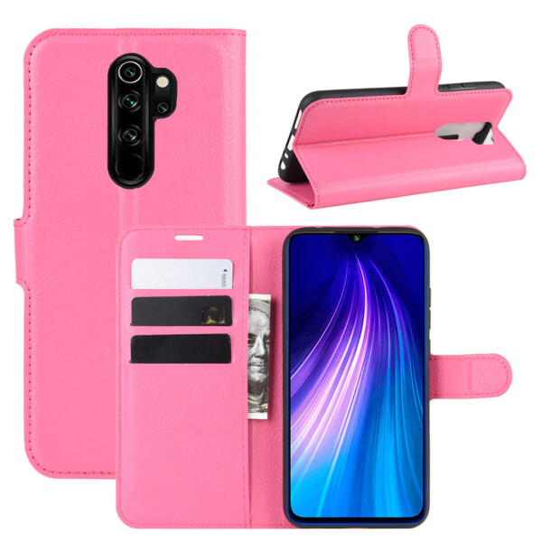 

Чехол-книжка Litchie Wallet для Xiaomi Redmi Note 8 Pro Розовый