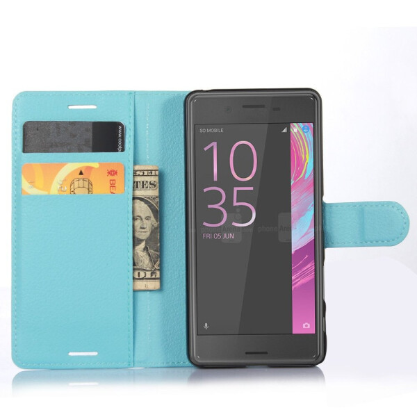 

Чехол-книжка Litchie Wallet для Sony Xperia X F5122 Голубой