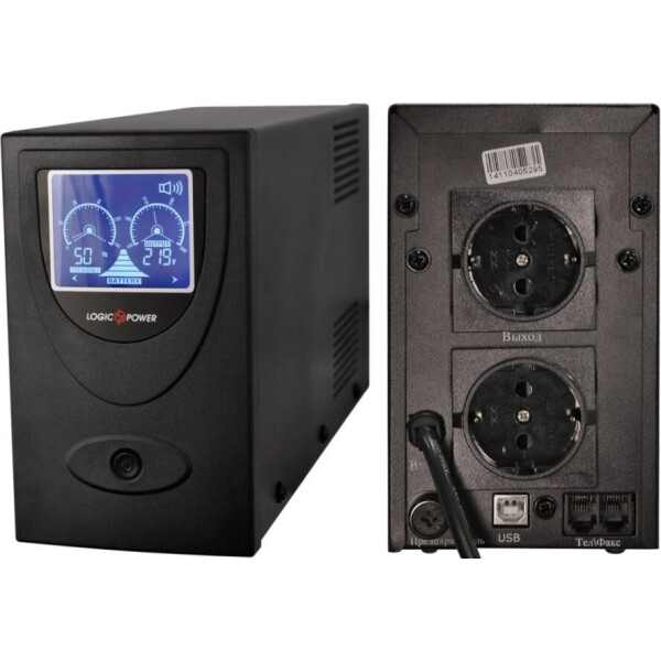 

LogicPower UL650VA, Lin.int., AVR, 2 x евро, USB, LCD, металл