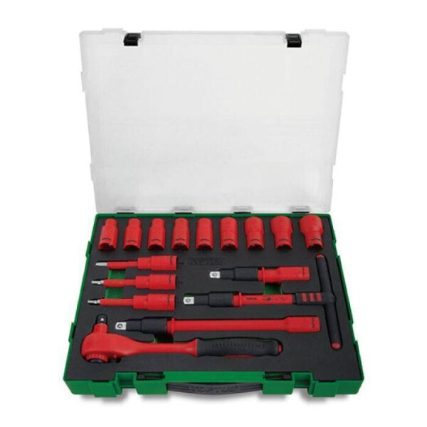 

Набор изолированного инструмента TOPTUL VDE 1/2" 16ед. (6-гр.) GZC1609
