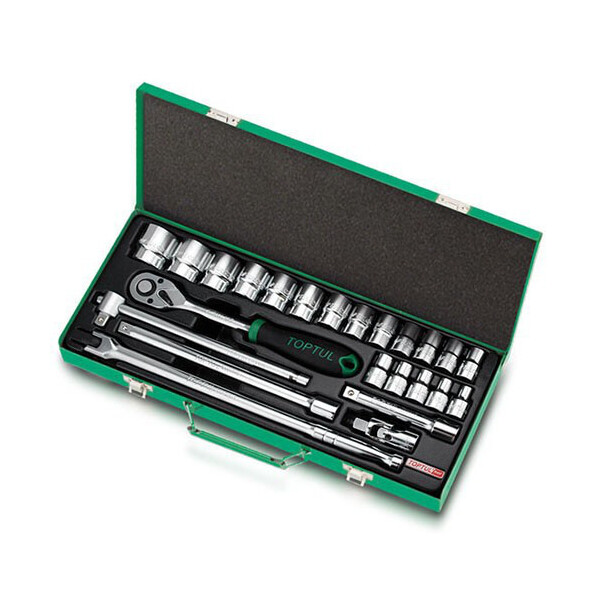 

Набор инструмента головки с трещоткой TOPTUL 1/2" 24ед. (6-гр.) GCAD2401