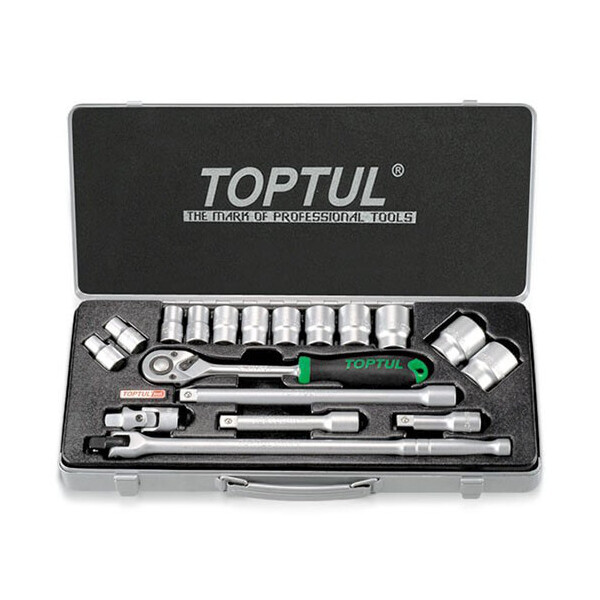 

Набор головок с трещоткой TOPTUL 1/2" 18ед. (6-гр.) GCAD1802