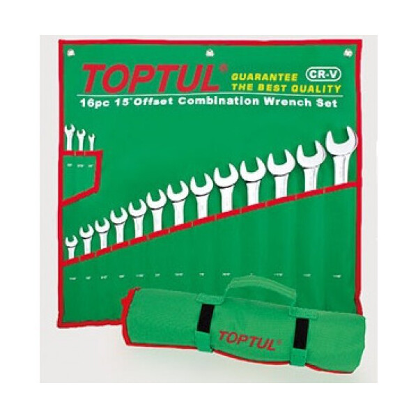 

Набор ключей дюймовых комбинированных TOPTUL 16 шт. (1/4"-1-1/4") GBAA1604
