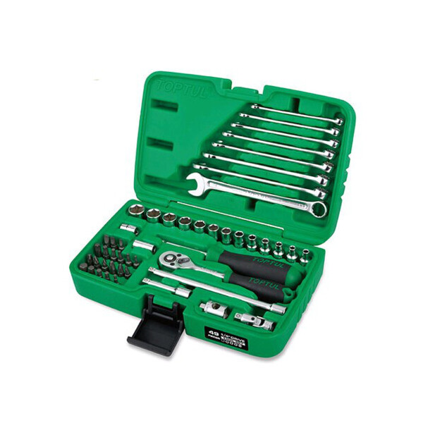 

Набор инструмента TOPTUL 1/4" + ключи 49ед. GCAI4901