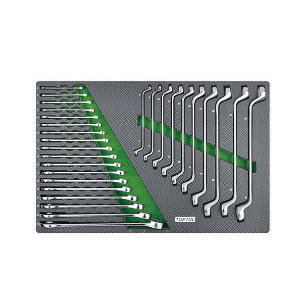 

Набор ключей комбинированных и накидных 6-27мм 28ед.(в ложементе) TOPTUL GED2813