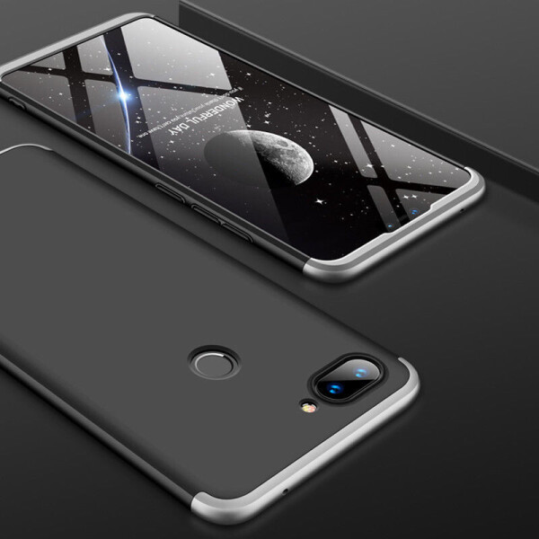 

Пластиковая накладка GKK LikGus 360 градусов для Xiaomi Mi 8 Youth (Mi 8X) Черный / Серебряный (93091129)
