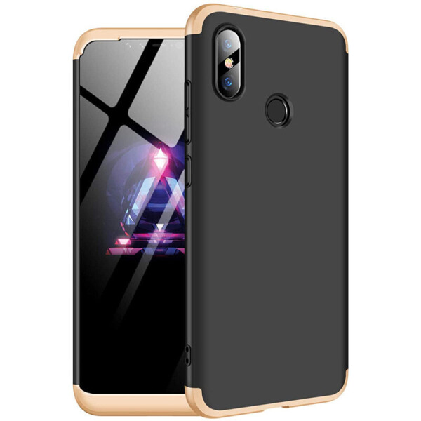 

Пластиковая накладка GKK LikGus 360 градусов (opp) для Xiaomi Redmi Note 5 Pro / Note 5 (DC) Черный / Золотой (129579)