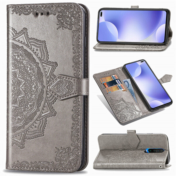 

Кожаный чехол (книжка) Art Case с визитницей для Xiaomi Poco X2 Серый (99122947)