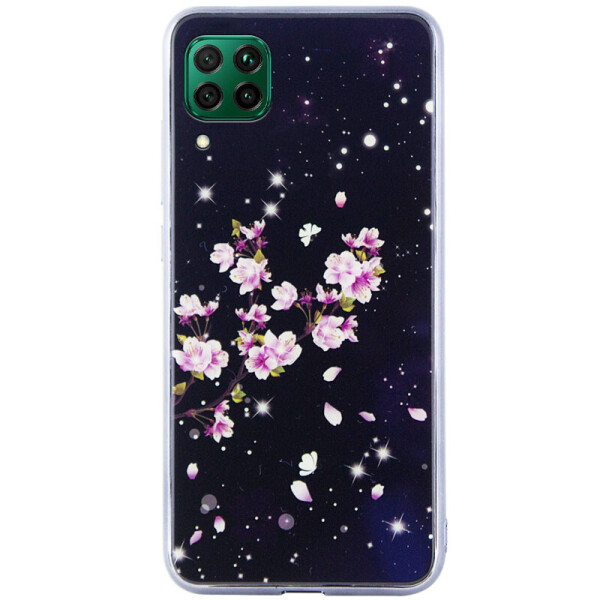 

TPU+Glass чехол Fantasy с глянцевыми торцами для Huawei P40 Lite Цветение (139827)