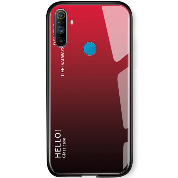 

TPU+Glass чехол Gradient HELLO для Realme C3 Красный (142220)