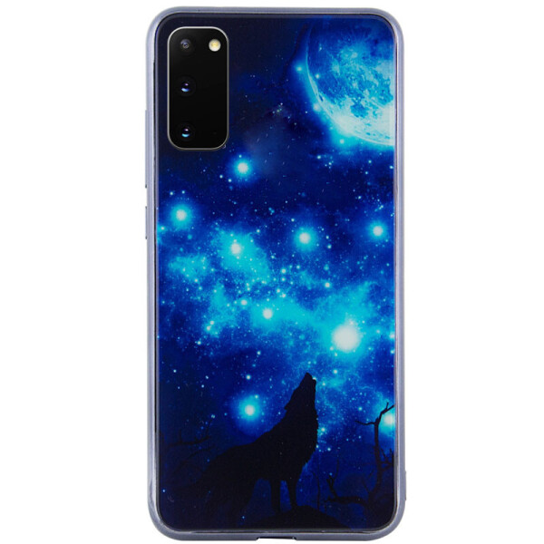 

TPU+Glass чехол Fantasy с глянцевыми торцами для Samsung Galaxy S20 Лунная ночь (139841)