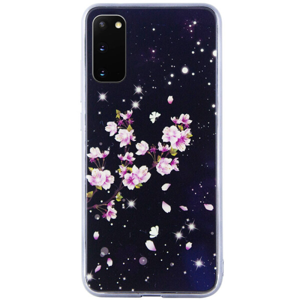 

TPU+Glass чехол Fantasy с глянцевыми торцами для Samsung Galaxy S20 Цветение (139845)