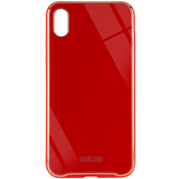

TPU+Glass чехол Venezia для Apple iPhone XS Max (6.5") Красный / Red (140487)