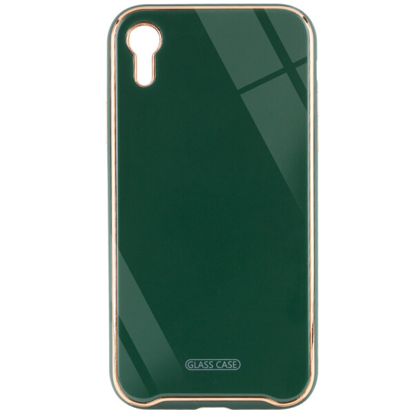 

TPU+Glass чехол Venezia для Apple iPhone XR (6.1") Зеленый / Dark Green (140475)