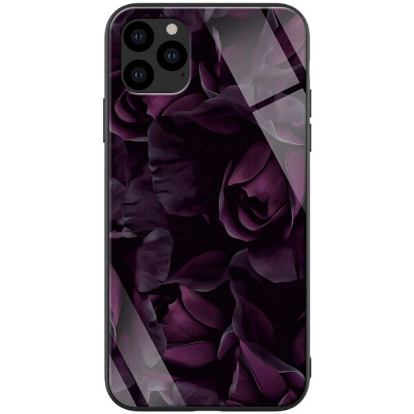 

TPU+Glass чехол ForFun для Apple iPhone 11 Pro Max (6.5") Фиолетовый/Розы (is_00000033699_7)