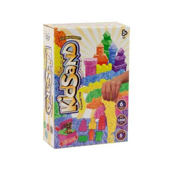 

Кинетический песок "KidSand" с формочками, 1000 г (укр) (ts_54540)