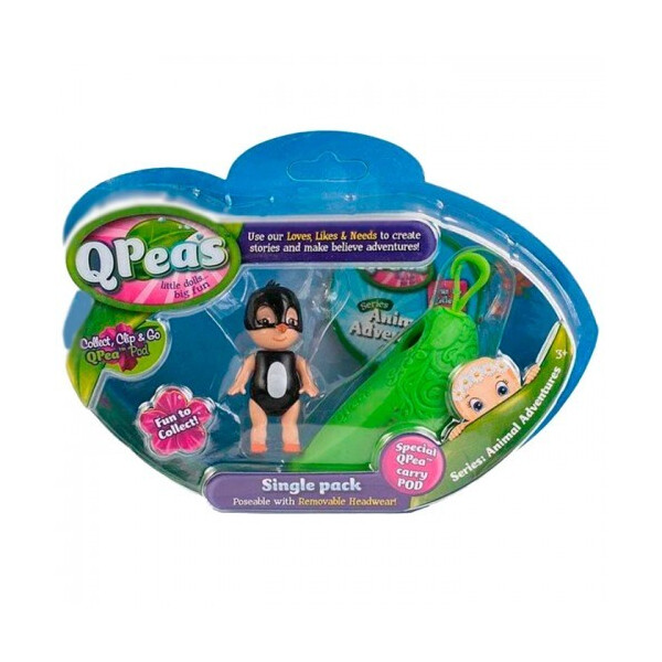 

Игровой набор Приключения животных Пингвин Perri и стручок-подвеска QPeas QР002-8