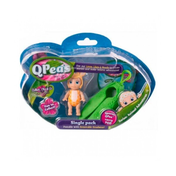 

Игровой набор Приключения животных Жираф Gigi и стручок-подвеска QPeas QР002-5