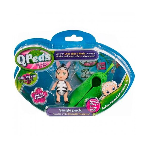 

Игровой набор Приключения животных Зебра Zada и стручок-подвеска QPeas QР002-2