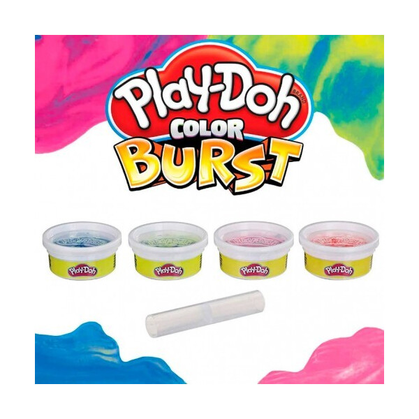 

Игровой набор пластилина Play-doh Цветной Взрыв 4 баночки 224 грамма Hasbro E8060/E6966