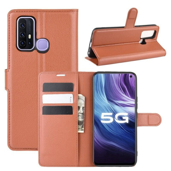 

Чехол Luxury для Vivo Z6 книжка коричневый