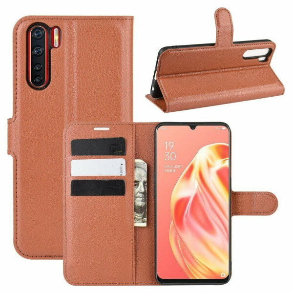 

Чехол Luxury для Oppo A91 книжка коричневый