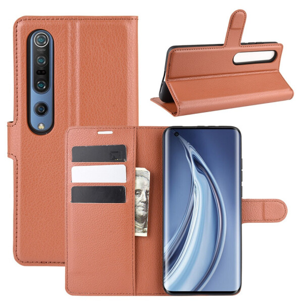 

Чехол Luxury для Xiaomi Mi 10 книжка коричневый