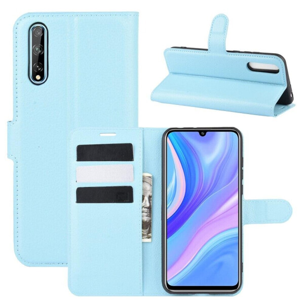 

Чехол Luxury для Huawei P Smart S книжка голубой