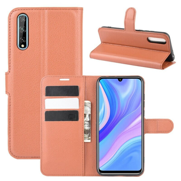 

Чехол Luxury для Huawei P Smart S книжка коричневый