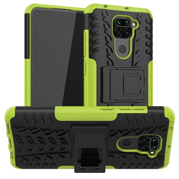

Чехол Armored для Xiaomi Redmi 10X 4G противоударный бампер с подставкой салатовый