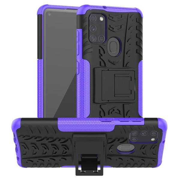 

Чехол Armored для Samsung Galaxy A21s (A217) противоударный бампер с подставкой фиолетовый