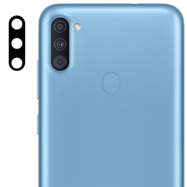 

Противоударное защитное 2D стекло Epik 0,18mm NEW на камеру для Samsung Galaxy A11 Прозрачный / Черный