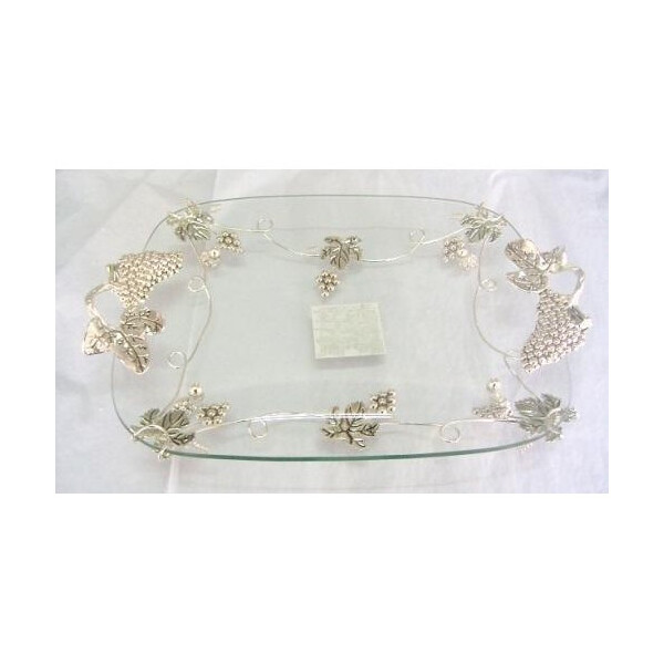 

Блюдо прямоугольное с ручками декоративное Grapes 44х29х8см S&T ST-37200