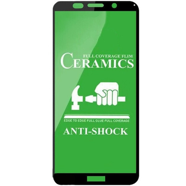 

Защитное стекло-пленка Fiji Ceramics для Huawei Y5p черный Full Glue 0,26 мм в упаковке