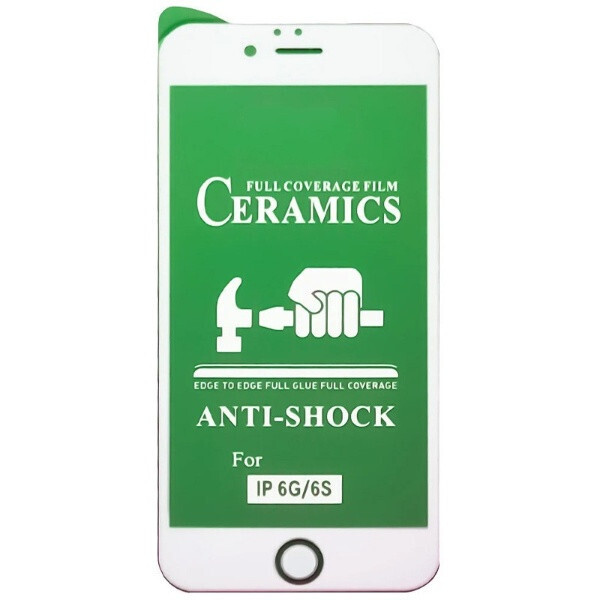

Защитное стекло-пленка Fiji Ceramics для Apple Iphone 6 / 6S белый Full Glue 0,26 мм в упаковке