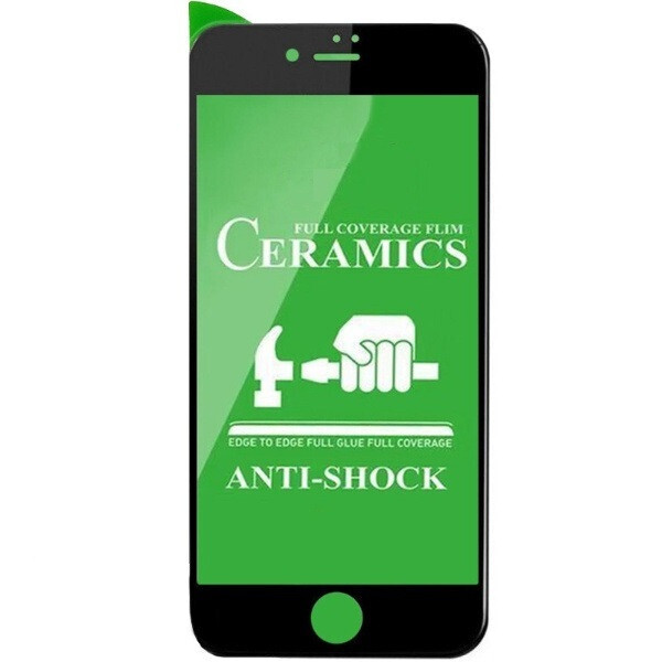 

Защитное стекло-пленка Fiji Ceramics для Apple Iphone SE (2020) черный Full Glue 0,26 мм в упаковке