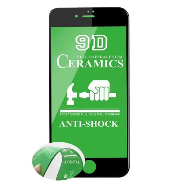 

Защитное стекло-пленка Ceramics для Apple Iphone 6 / 6S Full Сover черный 0,26 мм в упаковке