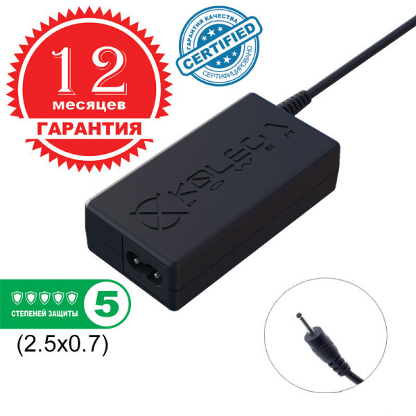 

Блок питания Kolega-Power для ноутбука Asus 19V 2.1A 40W 2.5x0.7 (KP-40-19-2507)