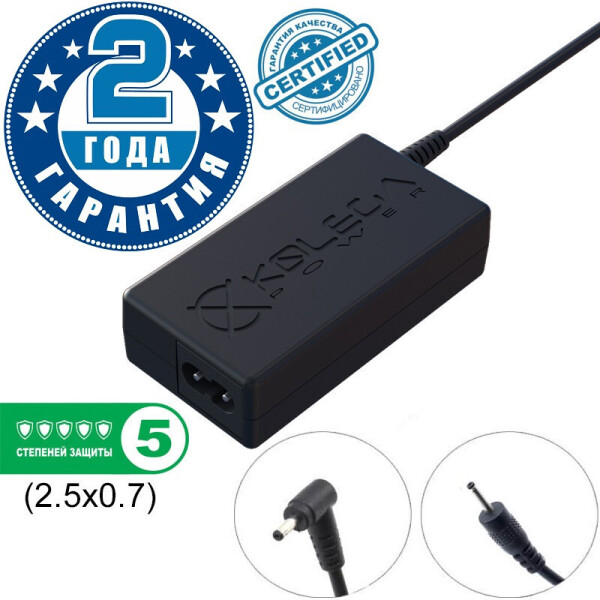 

Блок питания Kolega-Power для ноутбука Asus 19V 2.1A 40W 2.5x0.7 (KP-65-19-2507++)