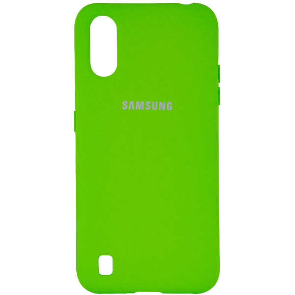 

Противоударный Чехол накладка Epik Silicone Cover Full Protective NEW A Series для Samsung Galaxy A01 Зеленый / Green