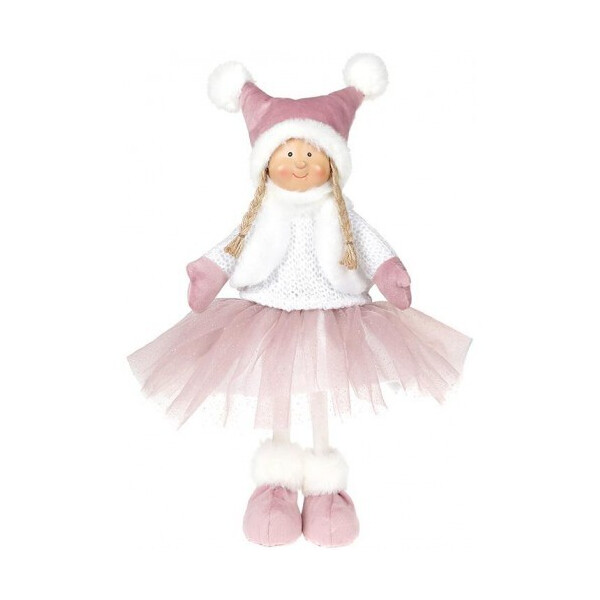 

Мягкая игрушка Девочка в юбочке Pink 20х12х38 см Bona BD-910-242
