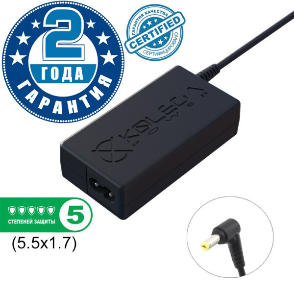 

Блок питания Kolega-Power для ноутбука Acer 19V 2.37A 45W 5.5x1.7 (KP-65-19-5517++)