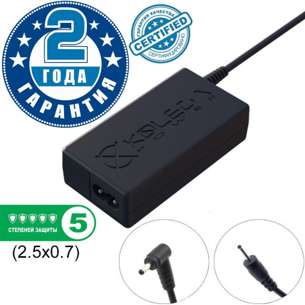 

Блок питания Kolega-Power для ноутбука Asus 19V 2.1A 40W 2.5x0.7 (KP-65-19-2507)