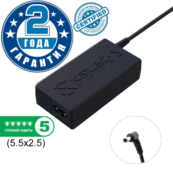 

Блок питания Kolega-Power для ноутбука Asus 19V 1.75A 33W 5.5x2.5 (KP-65-19-5525++)