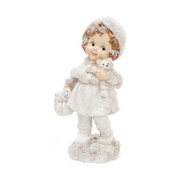 

Статуэтка декоративная Девочка в шубке с мишкой 18.2 см Bona BD-887-305-PC