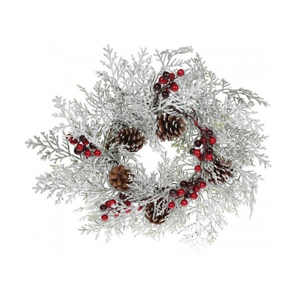 

Декоративный венок Белая хвоя Ø40 см, эффект инея Bona BD-879-209