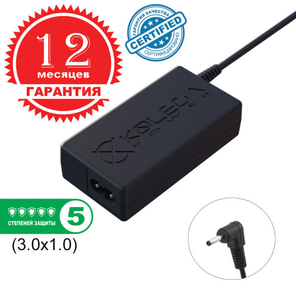 

Блок питания Kolega-Power для ноутбука Acer 19V 2.37A 45W 3.0x1.0 (KP-65-19-3010)