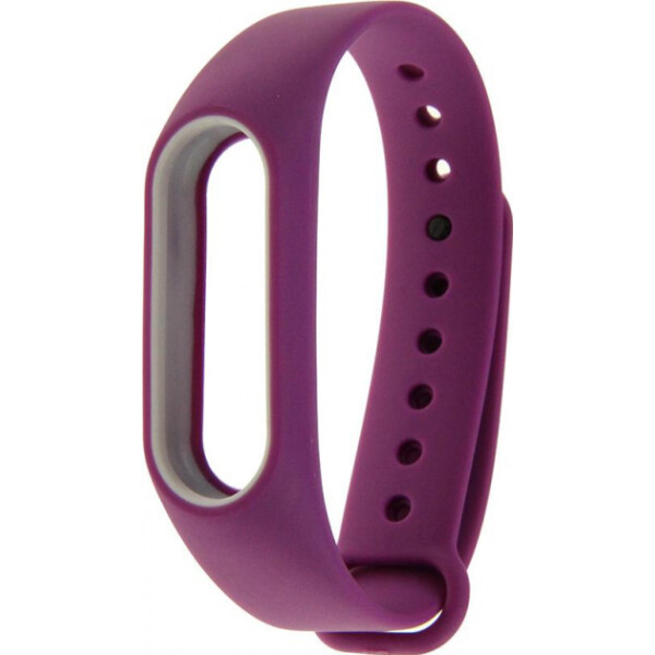 

Ремешок UWatch Double Color Replacement Silicone Band For Xiaomi Mi Band 3 Purple/White Line (bz_F_84189)